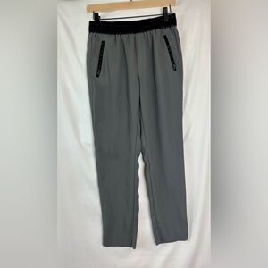 Banana Republic Women’s Charcoal Trousers with faux leather trim